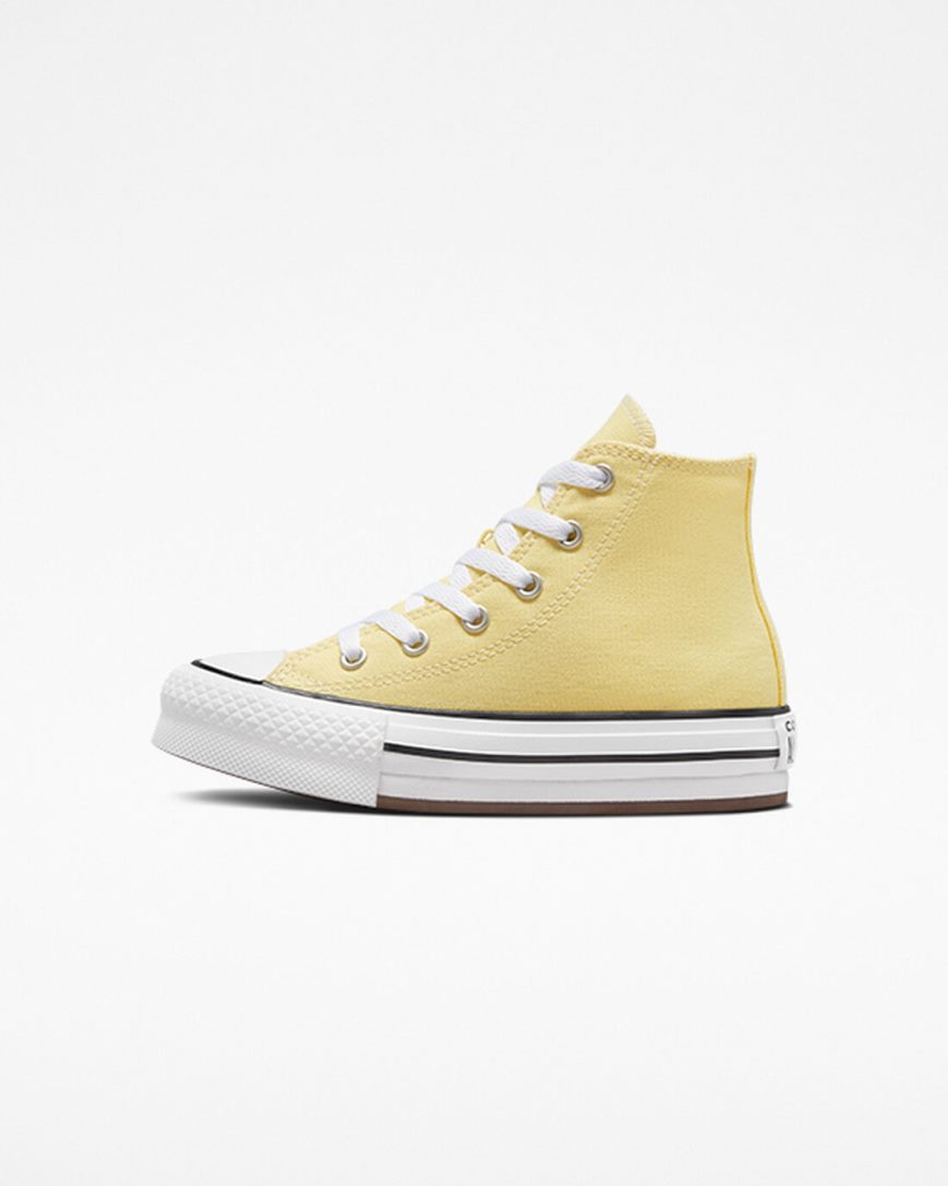 Pantofi Platforma Fete Converse Chuck Taylor All Star Lift Inalti Portocalii Albi Negrii | RO 0DGXS901